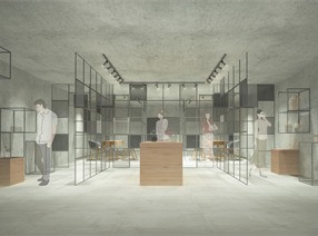 咖啡店+販賣+個人工作室+原木