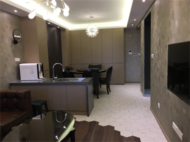 混搭客廳電視背景墻實景圖