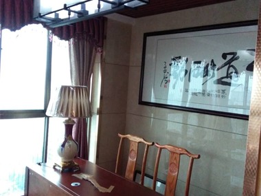 中式書房工作區效果圖